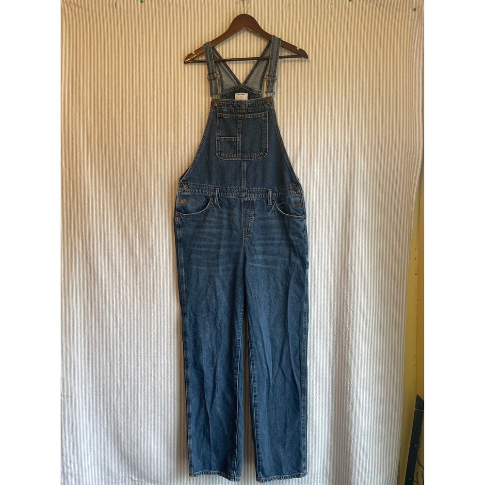 Old Navy Women's XXL 18 Plus Blue Denim Overalls Lagos Medium Wash 100% Cotton